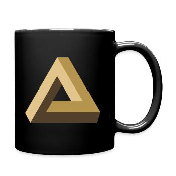 Tribar, optique, illusion, triangle, géométrie, maths - Mug uni - noir - Droite