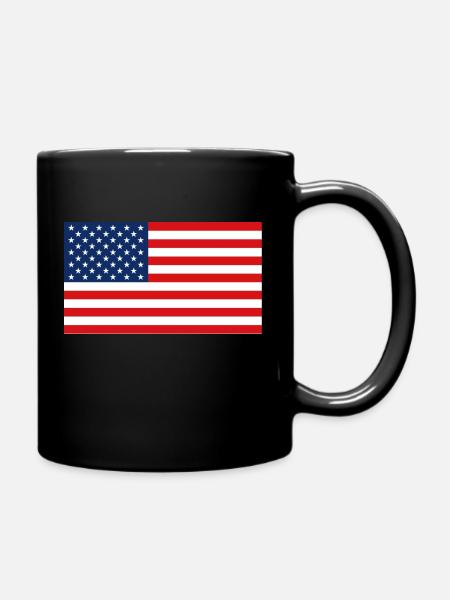 Drapeau national U.S.A. Amérique - Mug uni - noir