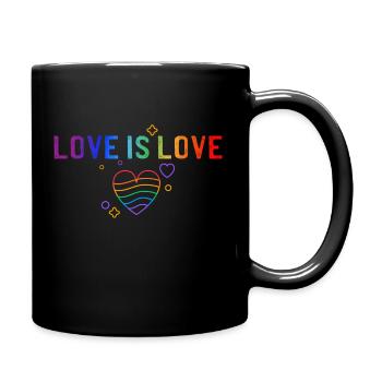 L’amour, c’est l’amour ! Déclaration Gay Pride LGBTQI+ - Mug uni - noir - Droite
