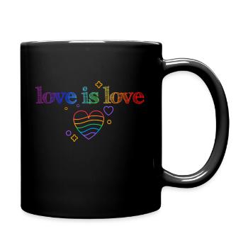 L’amour, c’est l’amour ! Déclaration Gay Pride LGBTQI+ - Mug uni - noir - Droite