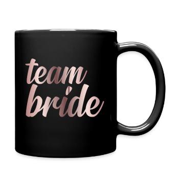 Team Bride Shirt - Tasse einfarbig - Schwarz - Rechts