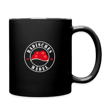 Badisches Mädel - Tasse einfarbig - Schwarz - Rechts