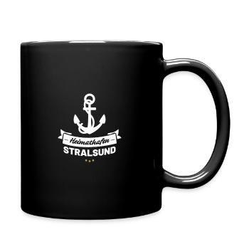 Heimathafen Stralsund - Tasse einfarbig - Schwarz - Rechts