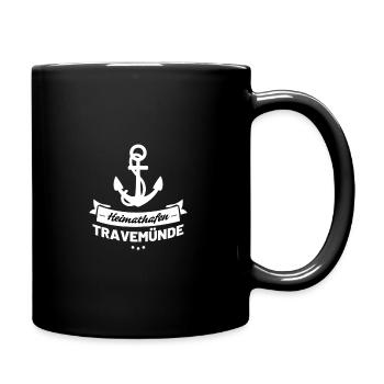 Heimathafen Travemünde - Tasse einfarbig - Schwarz - Rechts