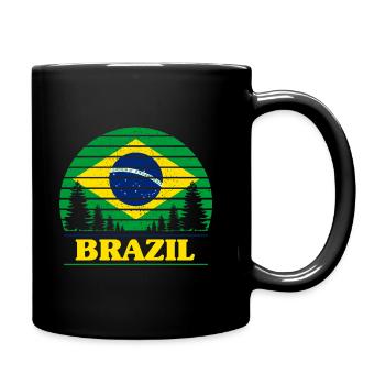 Brasilien - Tasse einfarbig - Schwarz - Rechts