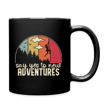 Escalade en montagne - say yes to new adventures - Mug uni - noir - Droite