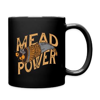 Met Power Wikinger Met Trinkhorn Mit Biene - Tasse einfarbig - Schwarz - Rechts