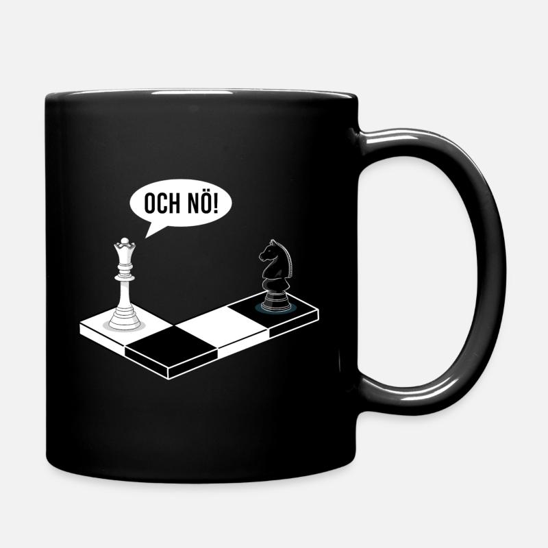 Lustiges Schach Geschenk Schachspieler Schachspiel - Tasse einfarbig - Schwarz