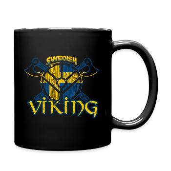 Schwedischer Wikinger - Tasse einfarbig - Schwarz - Rechts