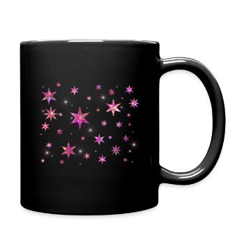 Funny Brilliant Glitter Stars - Full Colour Mug - black - Right