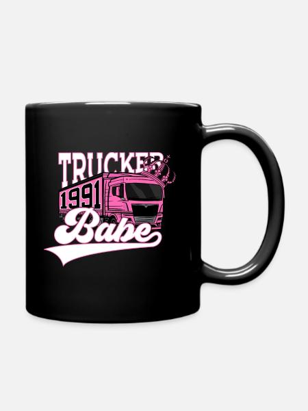 35E ANNIVERSAIRE 1991 CAMIONNEUR BABE CHAUFFEUR DE CAMION - Mug uni - noir