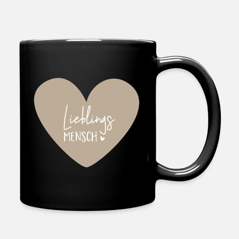 Lieblingsmensch - Tasse einfarbig - Schwarz