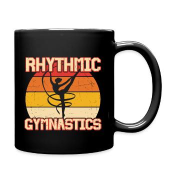 Gymnastique rythmique Retro Sunset Design - Mug uni - noir - Droite