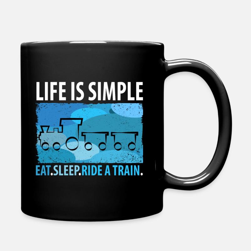 Train Chemin de fer Trains Trains Conducteurs de train - Mug uni - noir