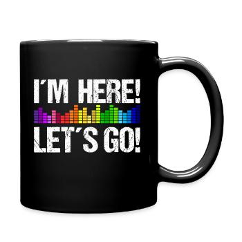 Je suis là, allons-y! Égaliseur - Mug uni - noir - Droite