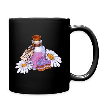 Drink me, Eat me Flasche Küchlein im Alice Style - Tasse einfarbig - Schwarz - Rechts