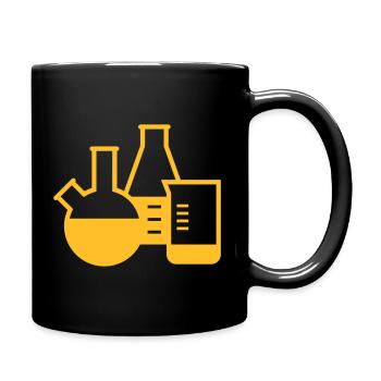 Chemistry Glasses Laboratory Chemist - Full Colour Mug - black - Right