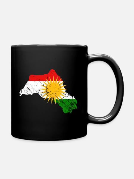 Kurdistan Flagge - Tasse einfarbig - Schwarz