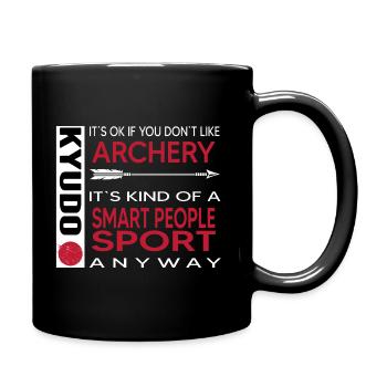 kyudo japanischer bogenschütze kanji kyudomeister - Tasse einfarbig - Schwarz - Rechts