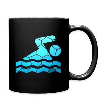 Swimmer - Full Colour Mug - black - Right
