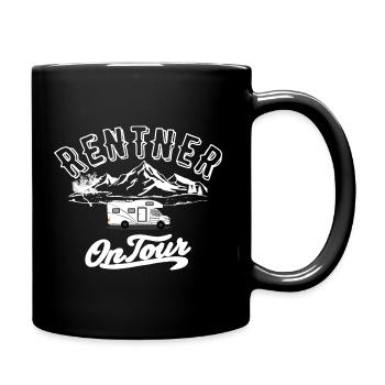 Rentner on Tour Wohnmobil - Tasse einfarbig - Schwarz - Rechts
