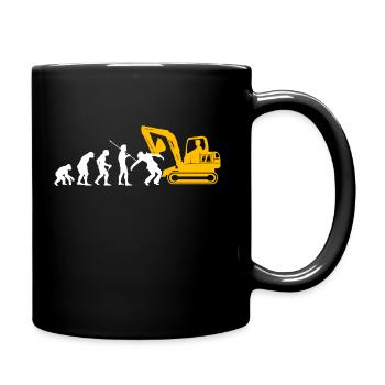 Excavator driver excavator - Full Colour Mug - black - Right