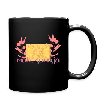 Macedonia with olive branch · Macedonian flag - Full Colour Mug - black - Right
