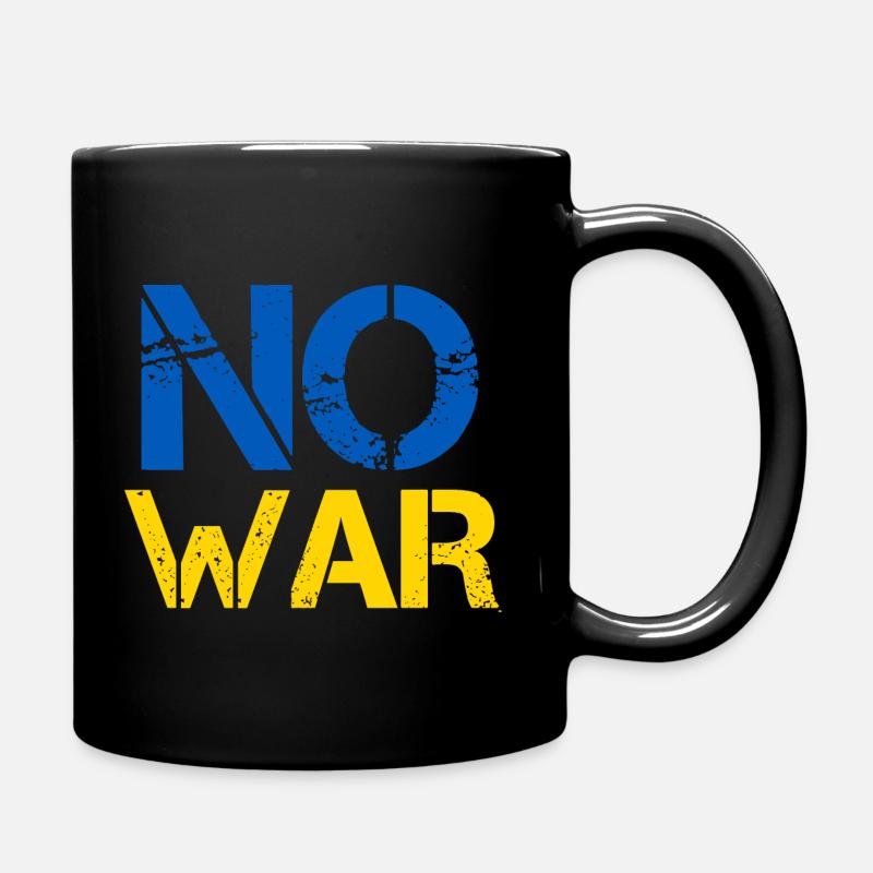 No War Peace World Peace Ukraine - Full Colour Mug - black