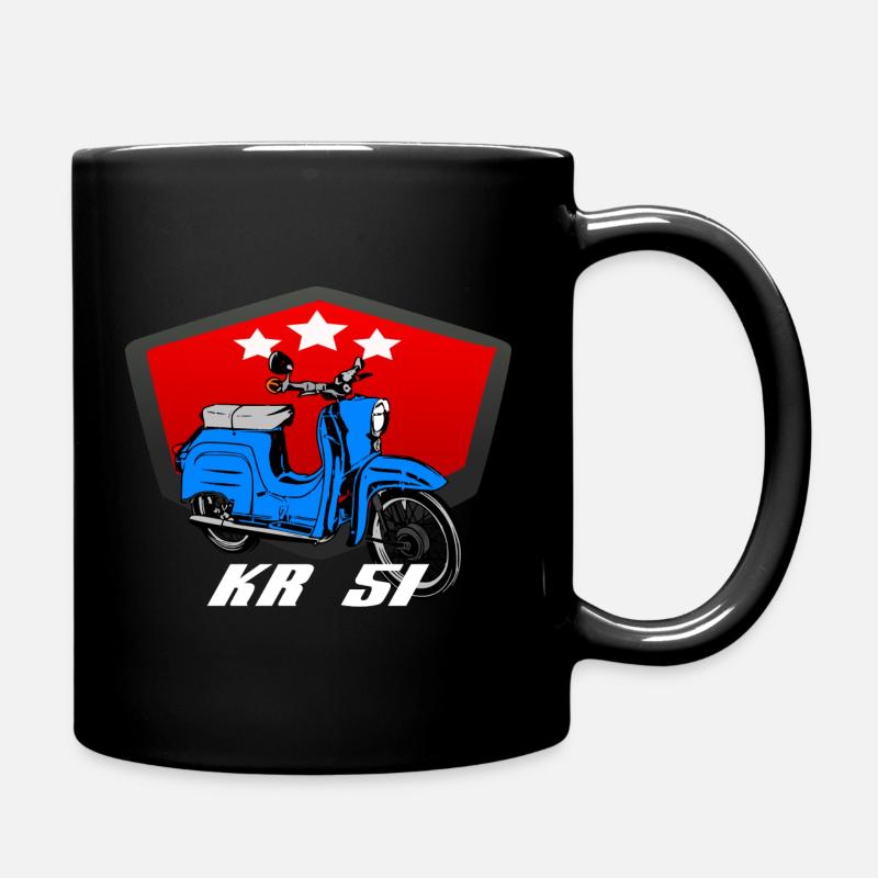 Simson KR 51 Schwalbe Moped DDR - Tasse einfarbig - Schwarz