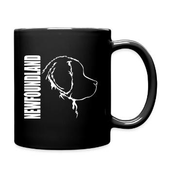 NEWFOUNDLAND Profil Hunde Hund Wilsigns - Tasse einfarbig - Schwarz - Rechts