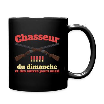 Chasseur du dimanche la chasse avec humour - Mug uni - noir - Droite