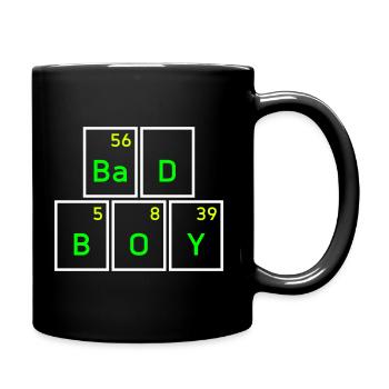 Barium, Deuterium, Bor, Sauerstoff, Yttrium - Tasse einfarbig - Schwarz - Rechts