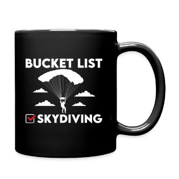 Bucket list Skydiving Parachuting - Tasse einfarbig - Schwarz - Rechts