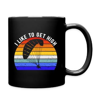 Paragliding Lover - I Like To Get High I - Full Colour Mug - black - Right