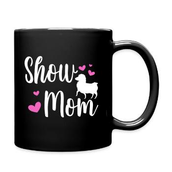 Sheep Show Mom - Tasse einfarbig - Schwarz - Rechts