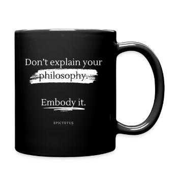 Embody philosophy - Full Colour Mug - black - Right
