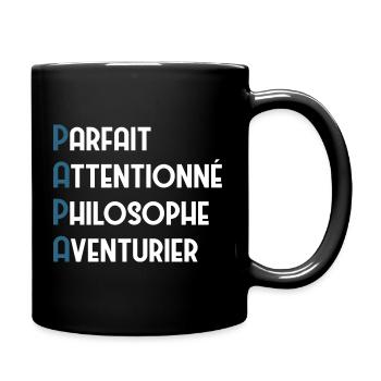 Cadeau papa - liste des qualités - Mug uni - noir - Droite