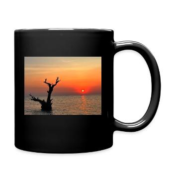 Tropical Sunset in Indonesia - Full Colour Mug - black - Right