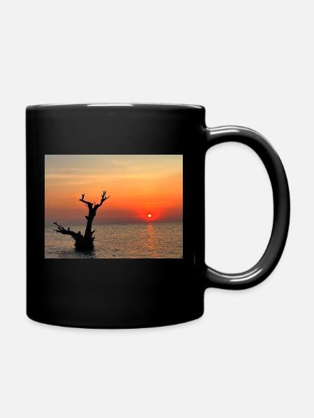 Tropical Sunset in Indonesia - Full Colour Mug - black