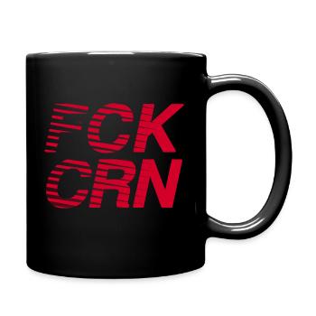 FCK CRN - Tasse einfarbig - Schwarz - Rechts