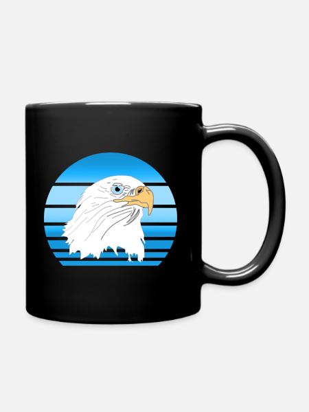 Sun Bird Speed Eagle Freedom 80s Rétro Bleu - Mug uni - noir