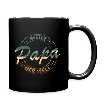 Bester Papa - Tasse einfarbig - Schwarz - Rechts