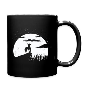 American Hairless Terrier Dog - Full Colour Mug - black - Right