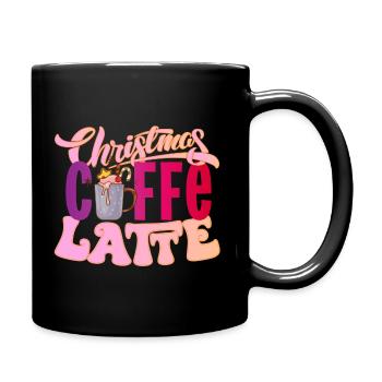 Christmas Caffe Latte Weihnachten xmas Kaffee - Tasse einfarbig - Schwarz - Rechts