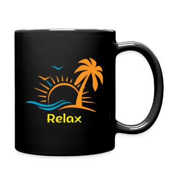 Relax - Full Colour Mug - black - Right