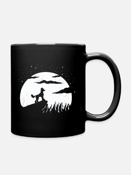Chinese Crested Dog Chinesischer Schopfhund - Tasse einfarbig - Schwarz