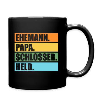 Schlosserei Schweisser Metallbauer Schlosser - Tasse einfarbig - Schwarz - Rechts