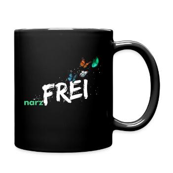 narzfrei weiß - Tasse einfarbig - Schwarz - Rechts