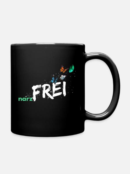 narzfrei weiß - Tasse einfarbig - Schwarz