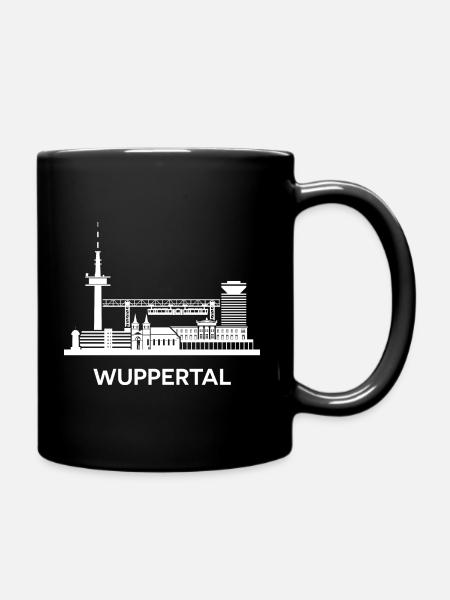 Wuppertal, weiß - Tasse einfarbig - Schwarz